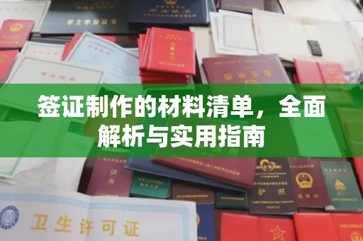 庄浪签证制作的材料清单，全面解析与实用指南