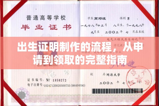 庄浪出生证明制作的流程，从申请到领取的完整指南
