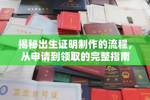 庄浪揭秘出生证明制作的流程，从申请到领取的完整指南