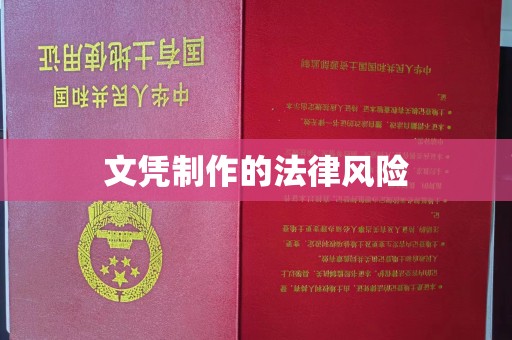 庄浪文凭制作的法律风险